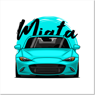 Teal Miata MX5 ND Posters and Art